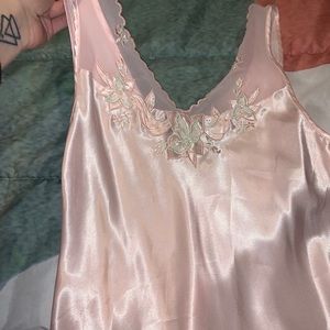 Pink slip dress